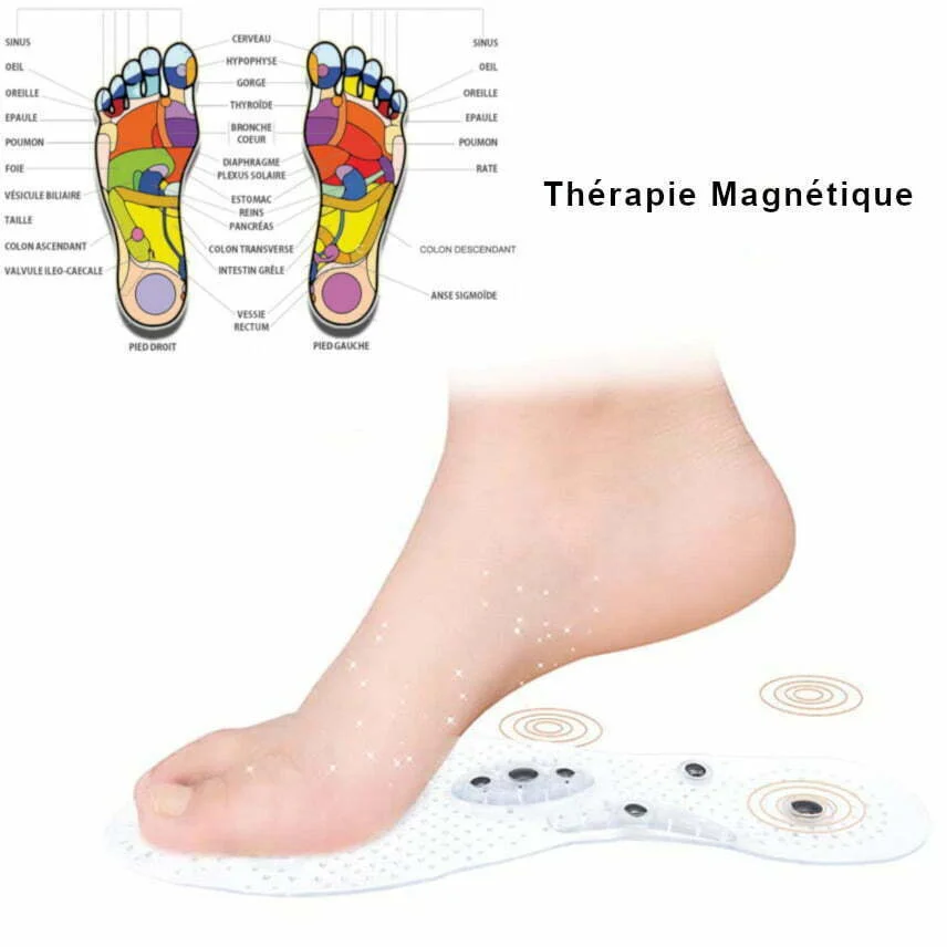 Semelles magnétiques massage pieds points acupression