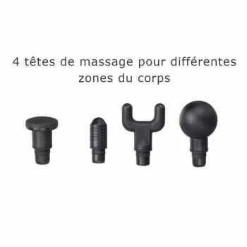 pistolet massage - 4 têtes de massage