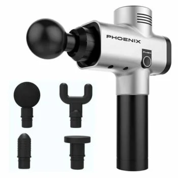 pistolet massage - Argent 4 têtes