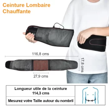 Ceinture Lombaire Chauffante - Dimensions