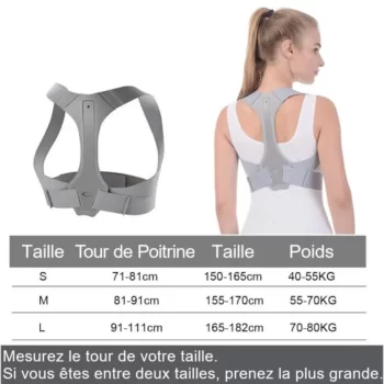 Redresse Dos - Correcteur de Posture - Choix Tailles 1